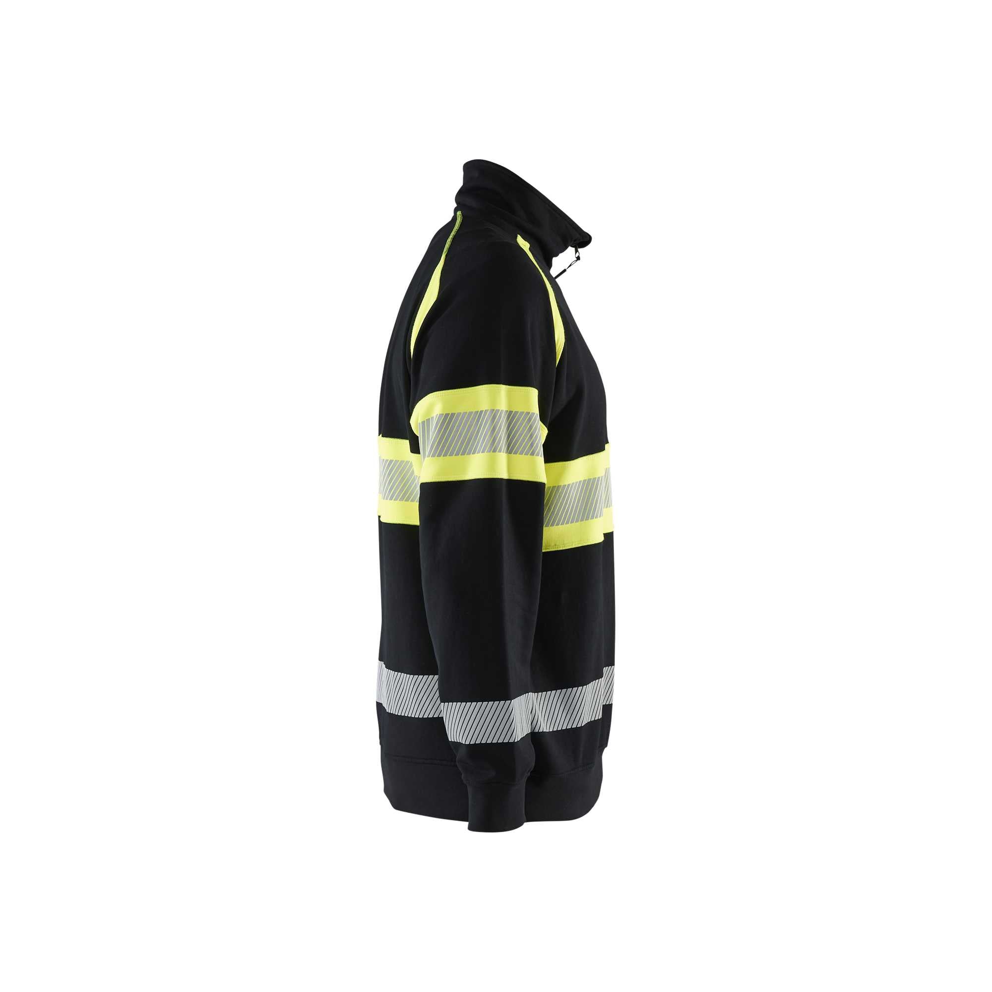 BLAKLADER 35531158 Hi Vis Sweater Hi Vis Reflective Half-zip Work Sweatshirt MEN - 100% Cotton
